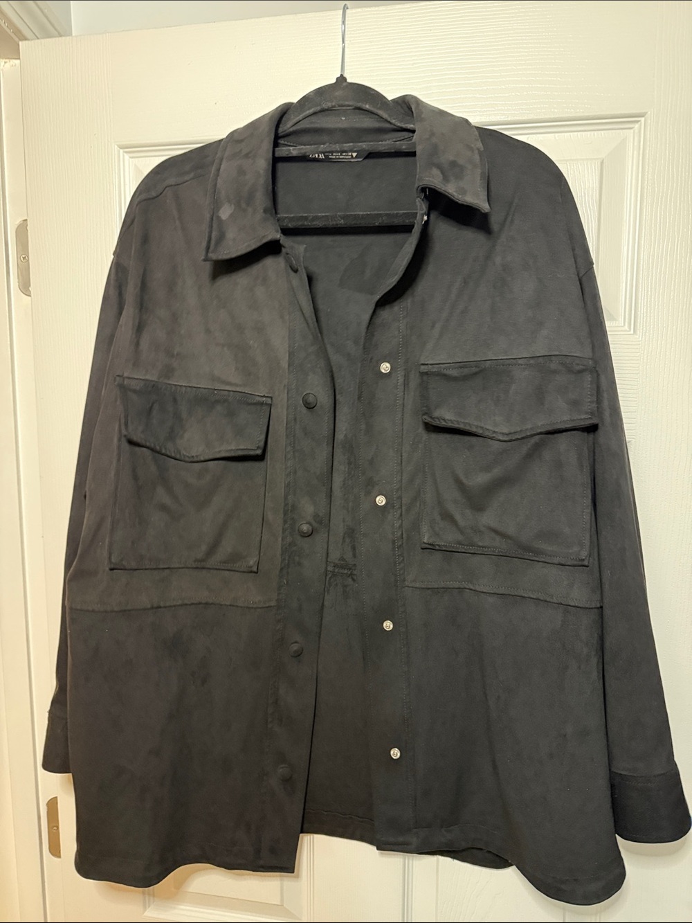 Zara Womens Black Suede Jacket